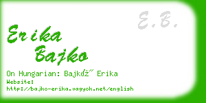 erika bajko business card